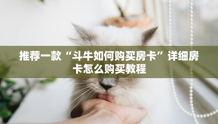 推荐一款“斗牛如何购买房卡”详细房卡怎么购买教程