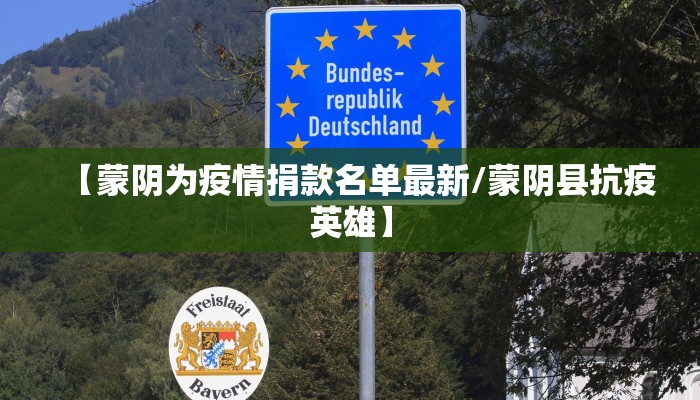 【蒙阴为疫情捐款名单最新/蒙阴县抗疫英雄】