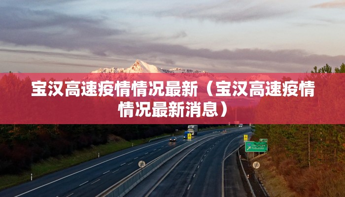 宝汉高速疫情情况最新（宝汉高速疫情情况最新消息）