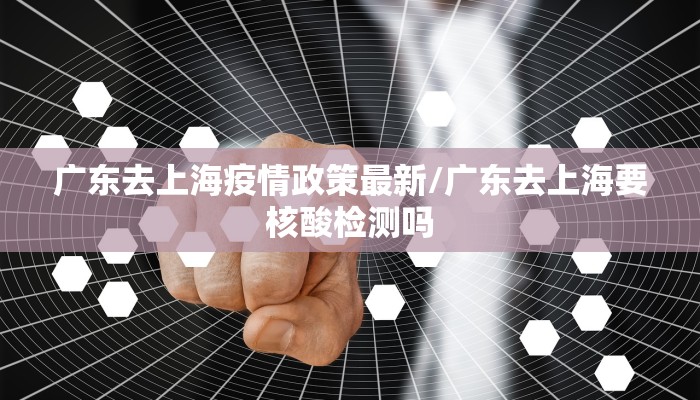 广东去上海疫情政策最新/广东去上海要核酸检测吗