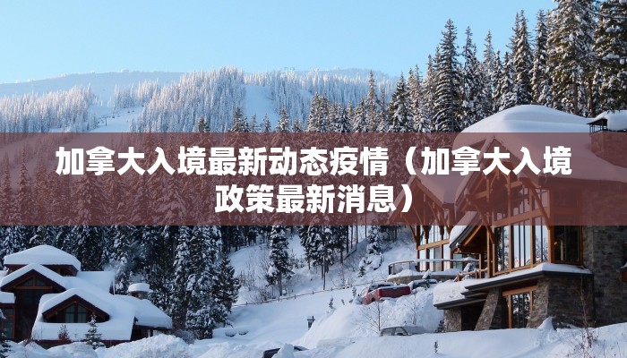 加拿大入境最新动态疫情（加拿大入境政策最新消息）